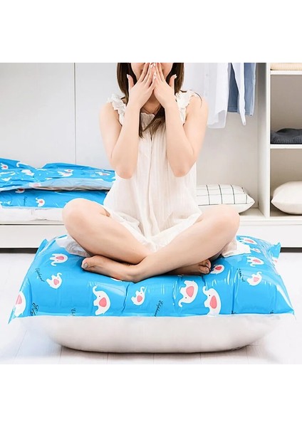 70X100CM 4 Parça Yeniden Kullanılabilir Vakum Saklama Torbası Ev Organizatör Yatak Giysileri Yorgan Seyahat Mühür Sıkıştırılmış Uzay Tasarruf Çanta Dolap Organizatör (Yurt Dışından) fiyatları