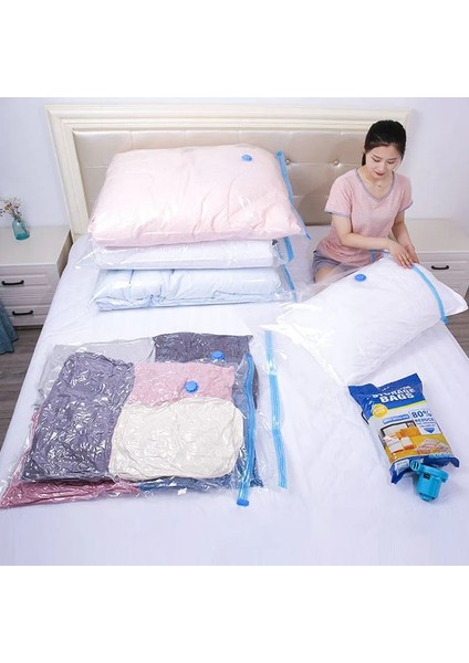 100X70 cm 3 Parça Şeffaf Vakum Saklama Torbası Sıkıştırma Paket Ekstra Büyük Mühür Sıkıştırılmış Yerden Tasarruf Organizatör Ev Seyahat Organizador (Yurt Dışından) modelleri