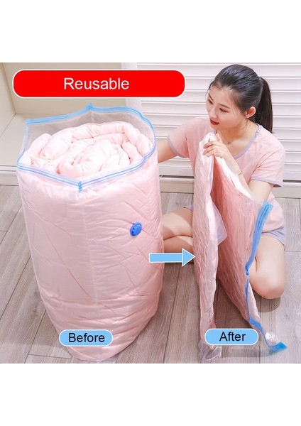 100X80 cm 3 Parça Şeffaf Vakum Saklama Torbası Sıkıştırma Paket Ekstra Büyük Mühür Sıkıştırılmış Yerden Tasarruf Organizatör Ev Seyahat Organizador (Yurt Dışından) fiyatları