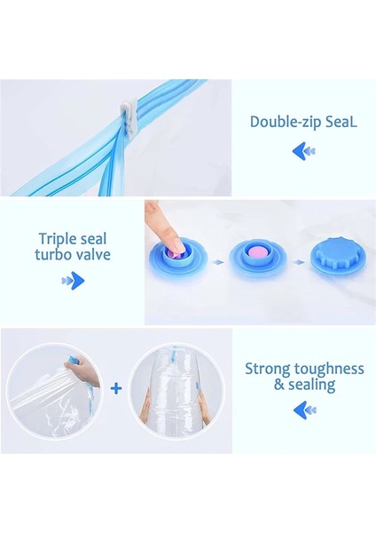 3'lü Pompalı Torba Orta 50 x 70 cm Valfli Vakumlu Saklama Torbaları Şeffaf Katlanır Sıkıştırılmış Yerden Tasarruflu Seyahat Mühürlü Paket Organizatörleri Havlu Bez Battaniye Için (Yurt Dışından) indirimleri