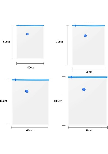 10 Adet 60X80 Vakumlu Saklama Çantası Elbise Organizatör Çantası Yatak Takımı, Yastıklar, Havlu, Yerden Tasarruf Sağlayan Seyahat Mühürlü Paket Vana ile Vakum Poşeti Paketi (Yurt Dışından) fiyatları