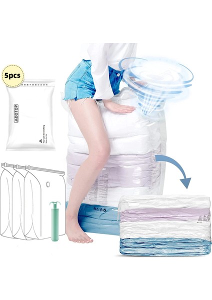 3D Tasarım-Jumbo Kullanışlı Vakum Torbası Depolama Yorgan Yatakları Için Vakumlu Mühürleyen Torbaları Organize Edin, Sıkıştırılmış Seyahat Tasarruflu Yer Çantaları Paketi (Yurt Dışından) fiyatları