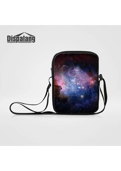 BAG05 23X17X5CM Dispalang Kadın Rahat Iş Messenger Çanta Evren Uzay Galaxy Baskı Seyahat Için Crossbody Omuz Çantaları Erkek Seyahat Flap (Yurt Dışından)