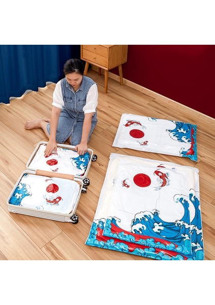 Manuel Pompa 50X70CM Yeniden Kullanılabilir Vakum Saklama Torbaları Büyük Vakum Sıkıştırma Torbası, Yatak Odası Giyim, Su Geçirmez Toz Geçirmez Saklama Çantası Seyahat Yerden Tasarruf (Yurt Dışından) fırsatları