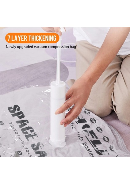 80X60CM 6 Adet 1/6/12 Adet Vakum Poşeti Depolama Şeffaf Vakum Poşeti Giysi Organizatör Mühür Sıkıştırılmış Seyahat Yerden Tasarruf Sağlayan Çanta Paketi (Yurt Dışından) fırsatları