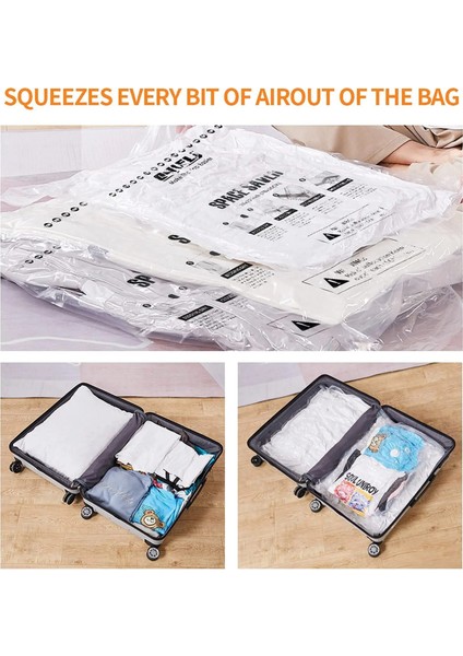80X60CM 6 Adet 1/6/12 Adet Vakum Poşeti Depolama Şeffaf Vakum Poşeti Giysi Organizatör Mühür Sıkıştırılmış Seyahat Yerden Tasarruf Sağlayan Çanta Paketi (Yurt Dışından) indirimleri