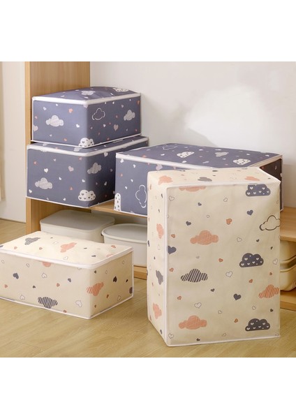 M Yükseltme Kalınlaşmak Karikatür Baskı Yorgan Saklama Çantası Büyük Kapasiteli Katlanabilir Kumaş Yorgan Battaniye Dolap Organizatör Çantası Toz Geçirmez Yerden Tasarruf Baskı Çantası (Yurt Dışından) fırsatları