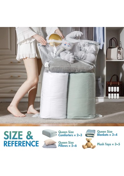 70X100CM 1 Adet Vakum Saklama Torbaları, Premium Katlanabilir Elbise Organizatör Mühür Sıkıştırılmış Seyahat Uzay Tasarruf Çanta Ev Organizatör Çantası Pompalı (Yurt Dışından) fırsatları