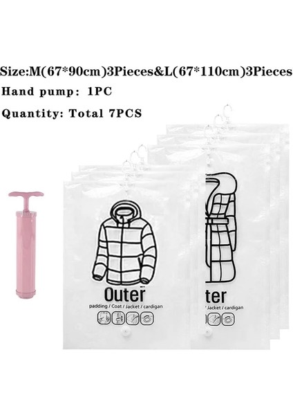 3m ve 3l Pompalı Asılı Saklama Torbaları Yerden Tasarruflu Vakum Sızdırmazlık Organizatör Askı ile Ev Dolapları Dolap Toz Kapağı Giysileri Saklamak Için (Yurt Dışından)