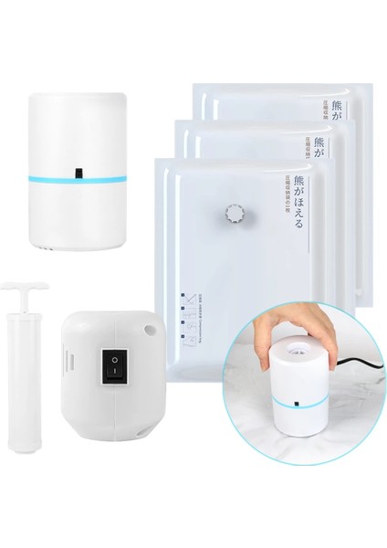 3 Adet 50X70 cm Set Hava Pompası Sıkıştırılmış Çanta Elektrikli Pompa Seyahat Vakum Torbası Pompası Mini Vakumlama Makinesi Makinesi Space Saver Giysiler Için Gıda Organizatör (Yurt Dışından) fırsatları