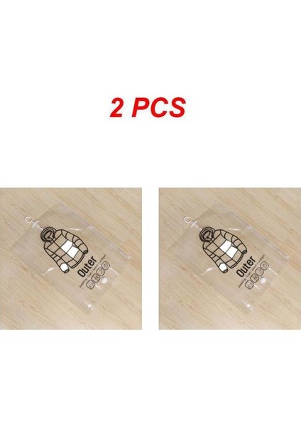 Stil B 2 Adet 1 ~ 8 Adet Asılı Şeffaf Vakum Saklama Çantası Giysi Organizatör Tasarrufu Yer Tutucu Katlanır Çanta Paketi Konfeksiyon Toz Geçirmez (Yurt Dışından)