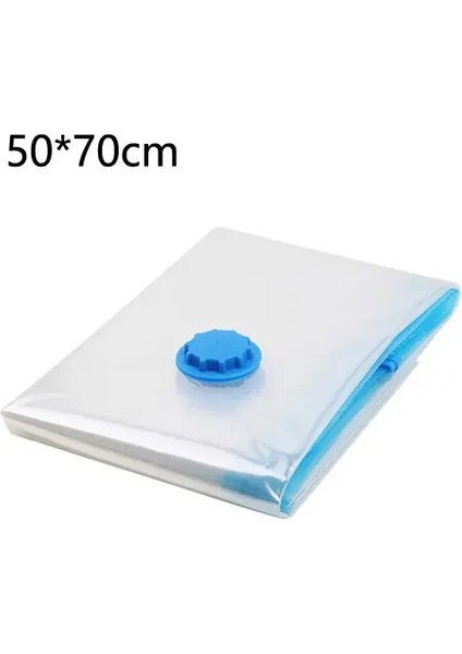 50 x 70 cm Vakum Torbası Elbise Saklama Çantası Valfli Şeffaf Sınır Katlanır Sıkıştırılmış Organizatör Seyahat Yerden Tasarruf Mühür Paketi (Yurt Dışından)