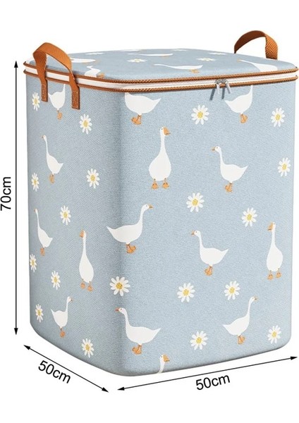 F-50X50X70CM Büyük Saklama Kutusu Toz Geçirmez Organizatörler Dokunmamış Dolap Yerden Tasarruf Çantası Ev Taşıma Yatak Kutusu Seyahat Depolama Organizasyonu (Yurt Dışından)