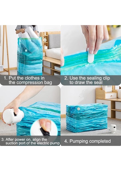 Set A Us Plug Elektrikli Vakum Pompası Sıkıştırılmış Çanta Seti Güçlü Hava Pompası Ev Düzenleyici Space Saver Seyahat Kıyafet Saklama Torbası Kapatma Makinesi (Yurt Dışından) indirimleri
