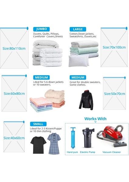 60X80CM Uygun Vakum Poşeti Depolama Ev Düzenleyici Şeffaf Elbise Organizatör Mühür Sıkıştırılmış Seyahat Tasarruflu Çanta Paketi (Yurt Dışından) modelleri