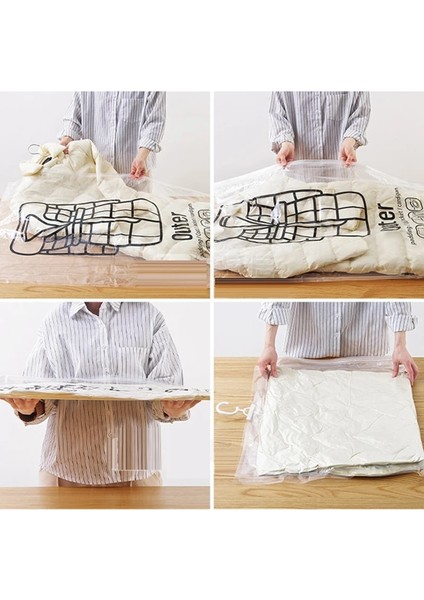 Stil B 2 Adet 1 ~ 5 Adet Vakum Asılı Saklama Torbaları Elbise Yorgan Yerden Tasarruf Dolap Sıkıştırma Çantası Yeniden Kullanılabilir Giyim Kapak Vakum (Yurt Dışından) indirimleri