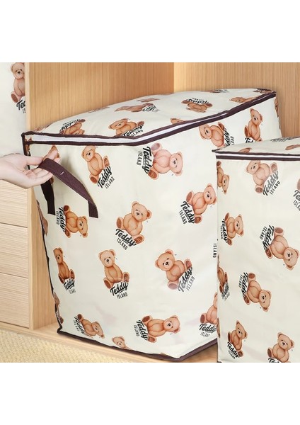 BEAR-50X50X70CM 180L Yorgan Saklama Kutusu Toz Geçirmez Organizatörler Dokunmamış Dolap Yerden Tasarruf Çantası Ev Taşıma Yatak Kutusu Seyahat Depolama Organizasyonu (Yurt Dışından) fiyatları