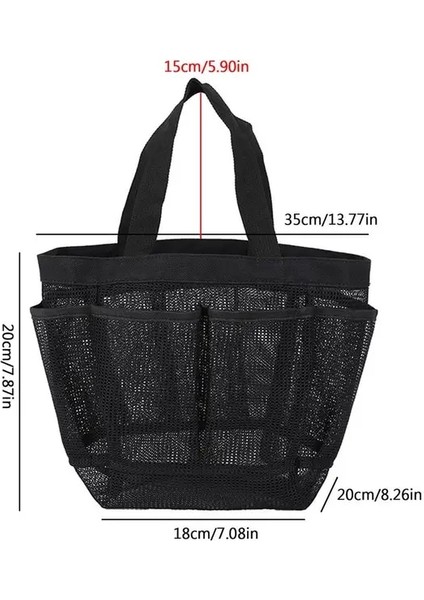 Açık Gri Taşınabilir Duş Saklama Çantası Çabuk Kuruyan Örgü Duş Çantası Örgü Duş Sepeti Banyolar Için Yerden Tasarruflu ve Hafif (Yurt Dışından)