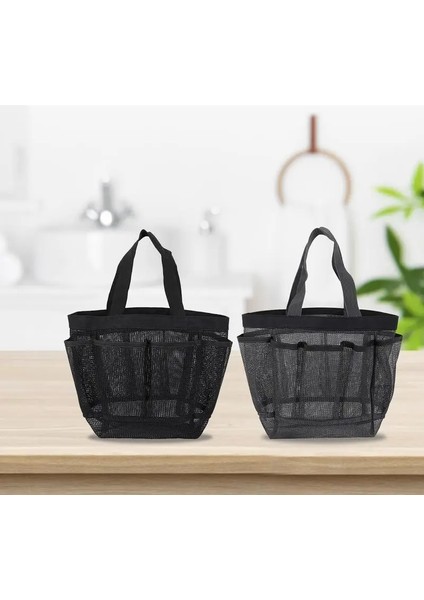 Açık Gri Taşınabilir Duş Saklama Çantası Çabuk Kuruyan Örgü Duş Çantası Örgü Duş Sepeti Banyolar Için Yerden Tasarruflu ve Hafif (Yurt Dışından) fırsatları