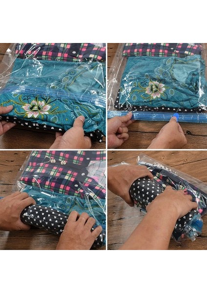 50X70 cm Yeni Giysi Sıkıştırma Saklama Torbaları El Haddeleme Giyim Plastik Vakum Ambalaj Çuval Seyahat Uzay Tasarrufu Çanta Bagaj (Yurt Dışından) indirimleri