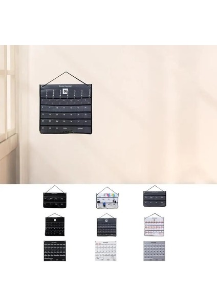 C Siyah Duvar Cep Takvimi Duvara Montaj Kumaş Depolama Kılıfı Haftalık/aylık Takvim Oturma Odası Yatak Odası Için Yerden Tasarruf Organizatör (Yurt Dışından) fiyatları