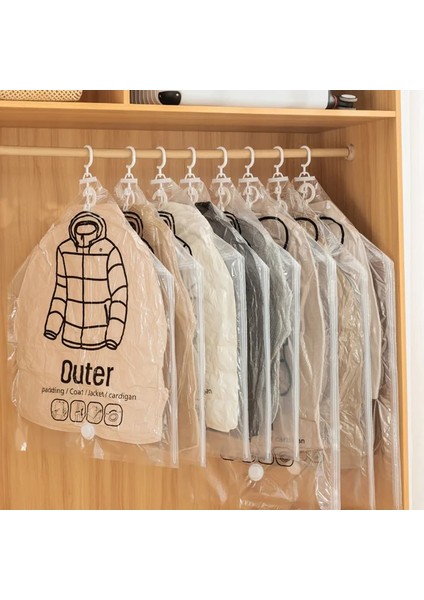 60X130 cm 1 Adet Sıkıştırılmış Çanta Dolap Asılı Organizatör Vakum Torbası Elbise Saklama Çantası Askı ile Yerden Tasarruflu Temizle Mühür Çanta Dolap (Yurt Dışından) fiyatları