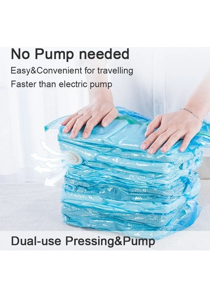 BLUE-45X70CM 2 Parça Vakum Torbası Elbise Yorgan Saklama Torbaları El Sıkıştırılmış Uzaydan Tasarruf Mühür Paket Giyim Sıkıştırma Organizatör Ev Seyahat Için (Yurt Dışından) modelleri
