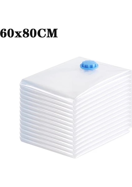 1 Adet 60X80 cm Vakum Torbası Elbise Saklama Çantası Şeffaf Katlanır Sıkıştırılmış Organizatör Seyahat Vana ile Uygun Yerden Tasarruf Mühür Paketi (Yurt Dışından)