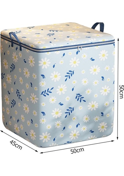 BLUE-110L Yorgan Organizatör Saklama Çantası Kapaklı Elbise Büyük Kapasiteli Yorgan Bagaj Neme Dayanıklı Saklama Çantası Ev Uzay Tasarruf Çantası (Yurt Dışından)