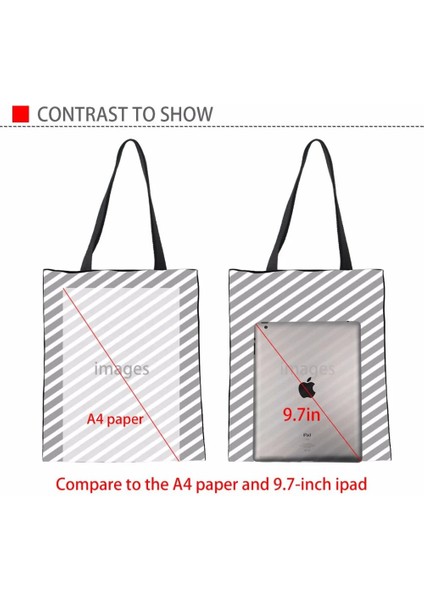 LMXL0174Z22 Noisydesigns Bayanlar Kanvas Alışveriş Bez Çantaları Su Samuru Uzayda Sürüklenen Baskı Kadın Alışveriş Çantası Özelleştirilmiş Yaz Plaj Çantası (Yurt Dışından) fırsatları