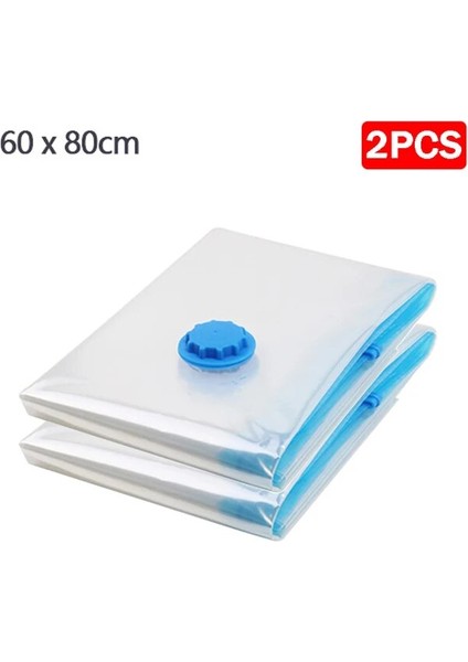 2 Adet 60X80 1/2/5/10 Adet Vakum Torbaları Giysi Saklamak Için Space Saver Vakum Saklama Çantası El Pompası ile Yorgan, Battaniye Depolama, Yatak (Yurt Dışından)