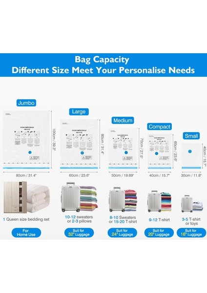 15 Torba ve Pompa Vakum Saklama Çantası Seyahat Saklama Çantası Elektrikli Pompa ile Katlanır Sıkıştırılmış Organizatör Space Saver Sızdırmazlık Giysi Yorgan (Yurt Dışından) fiyatları