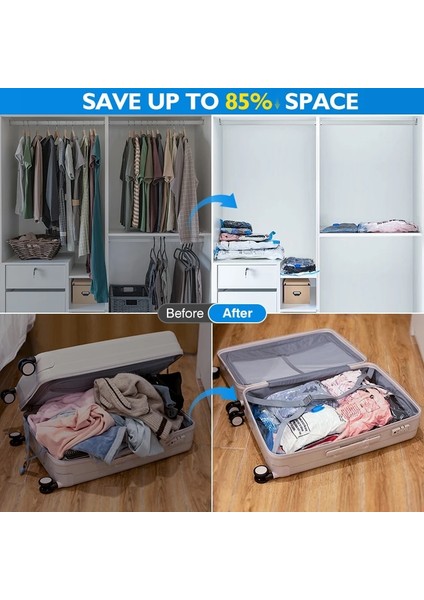 15 Torba ve Pompa Vakum Saklama Çantası Seyahat Saklama Çantası Elektrikli Pompa ile Katlanır Sıkıştırılmış Organizatör Space Saver Sızdırmazlık Giysi Yorgan (Yurt Dışından) modelleri