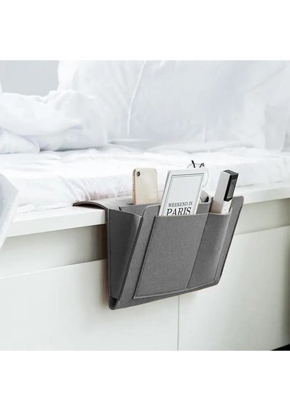 Gri Saklama Çantası Çok Fonksiyonlu Organizatör Çoklu Cepler Bitirme Çanta Konteyner Yerden Tasarruf Başucu Asmak Saklama Çantası Yurt Organize (Yurt Dışından) fırsatları