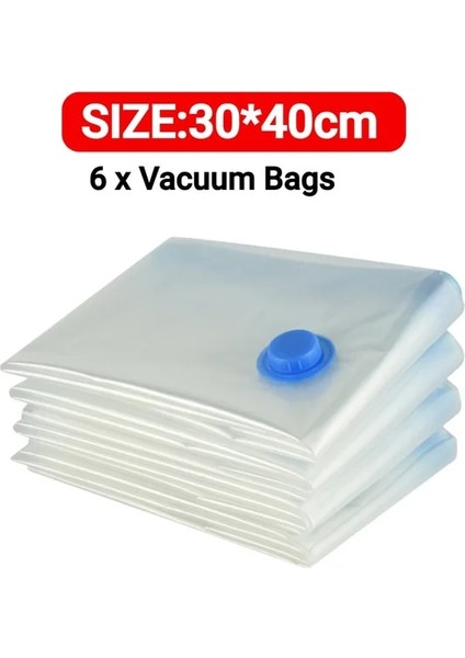 30X40CM Çanta Seyahat Mühür Paketi Yeniden Kullanılabilir Vakum Sıkıştırma Mühürleyen Çanta Toz Geçirmez Yerden Tasarruflu El Pompası Giysi Battaniye Yatak (Yurt Dışından)