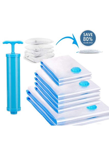 Pompalı 5 Paket Çanta Orta 50 x 70CM El Pompalı Vakumlu Saklama Torbaları Space Saver Giysiler Için Vakum Mühürlü Saklama Torbaları Yatak Organizatörü Hava Sıkıştırma Torbaları (Yurt Dışından) fiyatları
