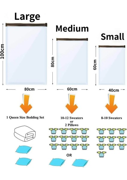 Pompalı 5 Paket Çanta Orta 50 x 70CM El Pompalı Vakumlu Saklama Torbaları Space Saver Giysiler Için Vakum Mühürlü Saklama Torbaları Yatak Organizatörü Hava Sıkıştırma Torbaları (Yurt Dışından) modelleri