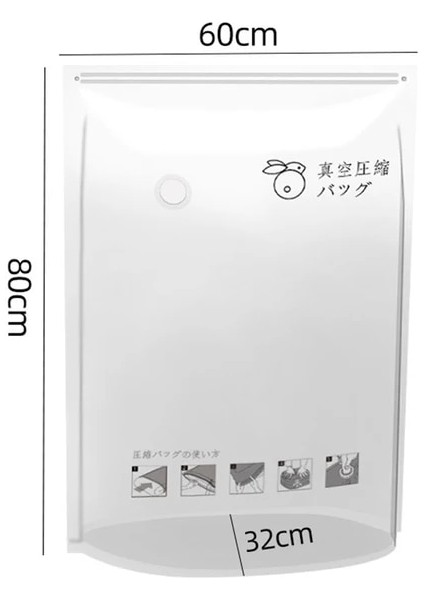 60 cm Geniş Alan Formülü Hava Vakum Torbaları Sıkma Egzoz Yorgan Elbise Pantolon Vakum Saklama Çantası Nem Toz Önleme Depolama Organizatör (Yurt Dışından)