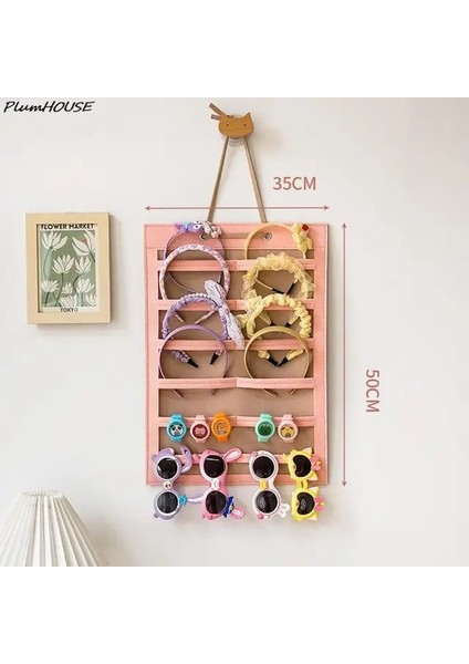 A4 Saç Fiyonkları Organizatör Büyük Kapasiteli Kafa Bandı Tutucu Duvar Asılı Saç Tokası Depolama Askı Yerden Tasarruf Sağlayan Saç Kızlar Oda Duvar Dekoru (Yurt Dışından)