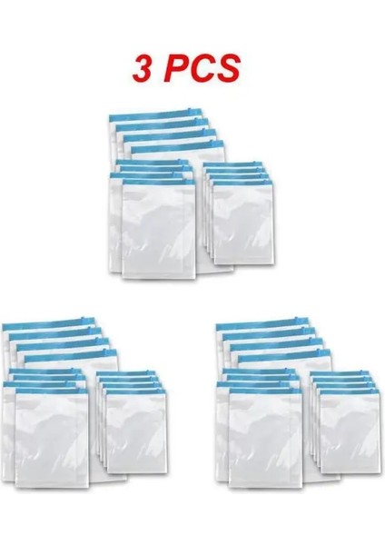 Stil D 3 Adet 1/2/3 Adet Seyahat Sıkıştırma Torbaları Vakum Paketleme, Bagaj Için Rulo Uzay Tasarruf Çantaları, Seyahat Essentials (Yurt Dışından)