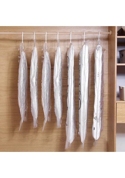 4 Adet M 67X90CM Vakumlu Askılı Saklama Çantası, Sıkıştırılmış Çantalar, Tekrar Kullanılabilir Yerden Tasarruflu Dolap, Giyim Organizer, Takım Elbise, Elbise, Mont, Ceket, Deniz (Yurt Dışından) modelleri