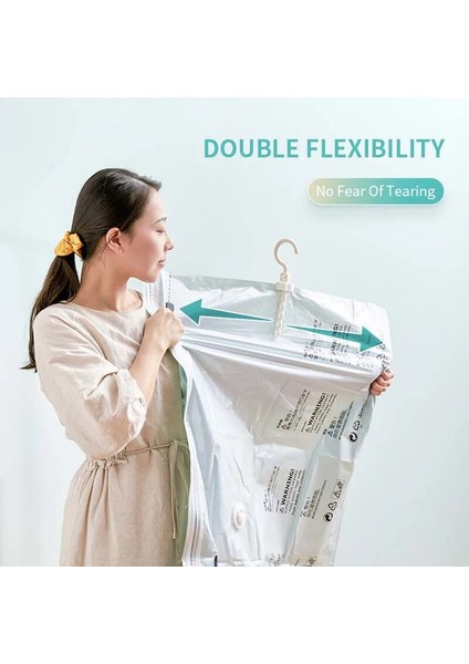 105X70CM Asılı Uzay Tasarrufu Çanta Vakum Saklama Torbaları Ceket Kazak Kış Ceket Elbise Konfeksiyon Çanta Askı Organizatör El Ücretsiz (Yurt Dışından) fırsatları
