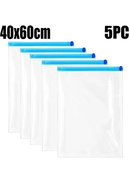 40X60 cm 5 Adet 1/3/5 Adet Vakum Saklama Torbaları Vakumlu Mühürlü Çanta Yorgan Giysi Yastık Yatak Battaniye Saklama Torbaları Ev Için Yerden Tasarruf Torbaları (Yurt Dışından)