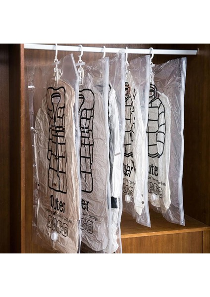 67X110 cm Asılı Saklama Torbaları Uzay Tasarruflu Vakum Sızdırmazlık Organizatör Askı ile Ev Dolapları Dolap Tozluk Giysi Depolamak Için (Yurt Dışından) indirimleri