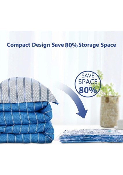 4xbag Pompasız 60X80CM 4 Adet Giysiler Için Dayanıklı Vakumlu Saklama Torbaları Yastıklar Yatak Örtüsü Daha Fazla Yerden Tasarruf Edin Sıkıştırma Mühür Fermuar Dolap Organizatör (Yurt Dışından) fırsatları