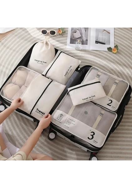 Siyah Bagaj Saklama Çantası Seti Seyahat Ambalaj Çanta Seti Bagaj Organizasyonu Için Yerden Tasarruf Sağlayan Seyahat Essentials Organizatör Gezileri Için (Yurt Dışından) fırsatları