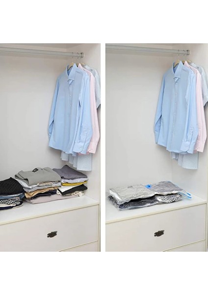 6 Pompalı Torba 30X50CM 6 Paket Vakum Saklama Torbaları Yerden Tasarruflu Vakum Mühürleyen Sıkıştırma Saklama Torbaları El Pompası ile Yorgan Battaniye Giysileri Için Kullanılır (Yurt Dışından) modelleri