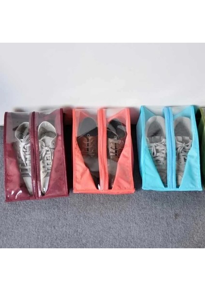 Mavi Yeni Pvc Ayakkabı Saklama Çantası Seyahat Öğeleri Taşınabilir Organizatör Su Geçirmez Toz Geçirmez Yerden Tasarruf Askı Ev Dekor (Yurt Dışından) fırsatları