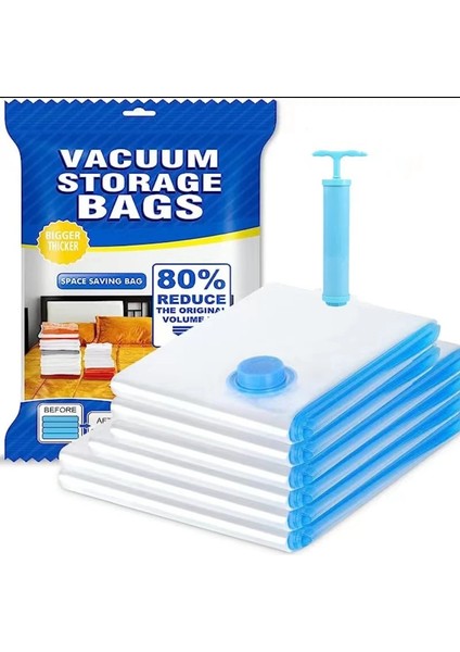 5 Adet 50X70 Vakum Saklama Torbaları Giysi Yatak, Büyük Yeniden Kullanılabilir Uzay Tasarrufu Çanta Katlanır Sıkıştırılmış Vakum Mühür Organizatör Paketi (Yurt Dışından) fiyatları