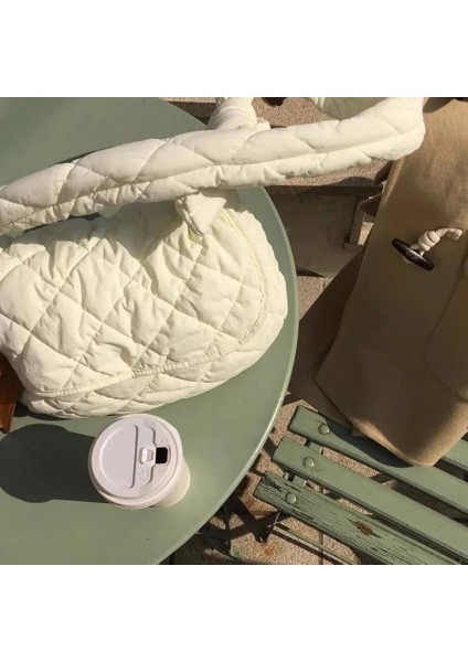 Yeşil 30X5.5X24CM Düğüm Askı Kadın Omuz Çantası Rahat Aşağı Kapitone Kadınlar Için Crossbody Çanta Lingge Yastıklı Tote Kış Uzay Pamuk Bulut Çanta Şık (Yurt Dışından) indirimleri